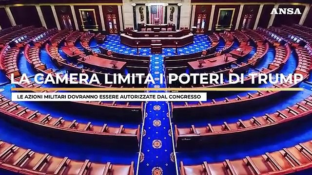 La Camera limita i poteri di Trump