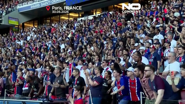 Adeptos do PSG festejam em massa após triunfo na Liga dos Campeões