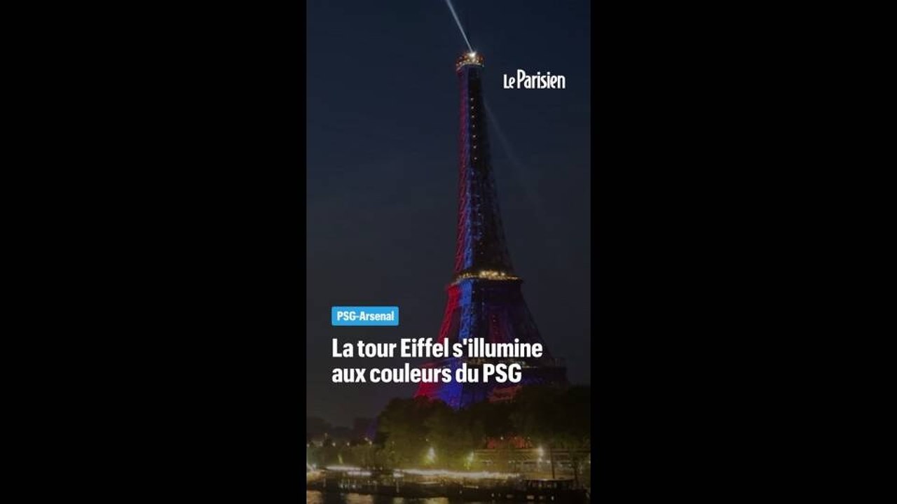 La tour Eiffel s'illumine aux couleurs du PSG