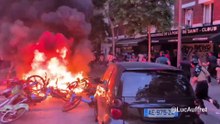 Disturbios de los ultras del PSG en París.