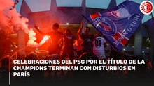 Detenidos y destrozos en París durante festejos del bicampeonato del PSG