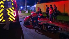 Homem e mulher sofrem fraturas em acidente de trânsito na Vila Tolentino