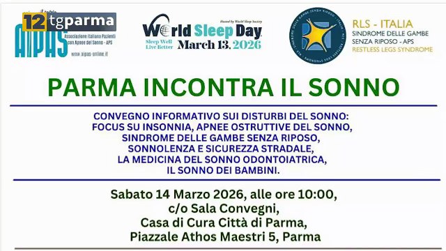 SABATO ALLA CASA DI CURA CITTÀ DI PARMA UN CONVEGNO SUL SONNO | SABATO ALLA CASA DI CURA CITTÀ DI PARMA UN CONVEGNO SUL SONNO