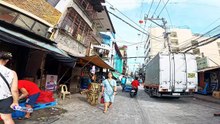 Beautiful Day on Bilbao Street in Tondo, Manila City, Philippines