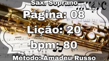 Página: 08 Lição: 20 - Sax. Soprano [80 bpm]