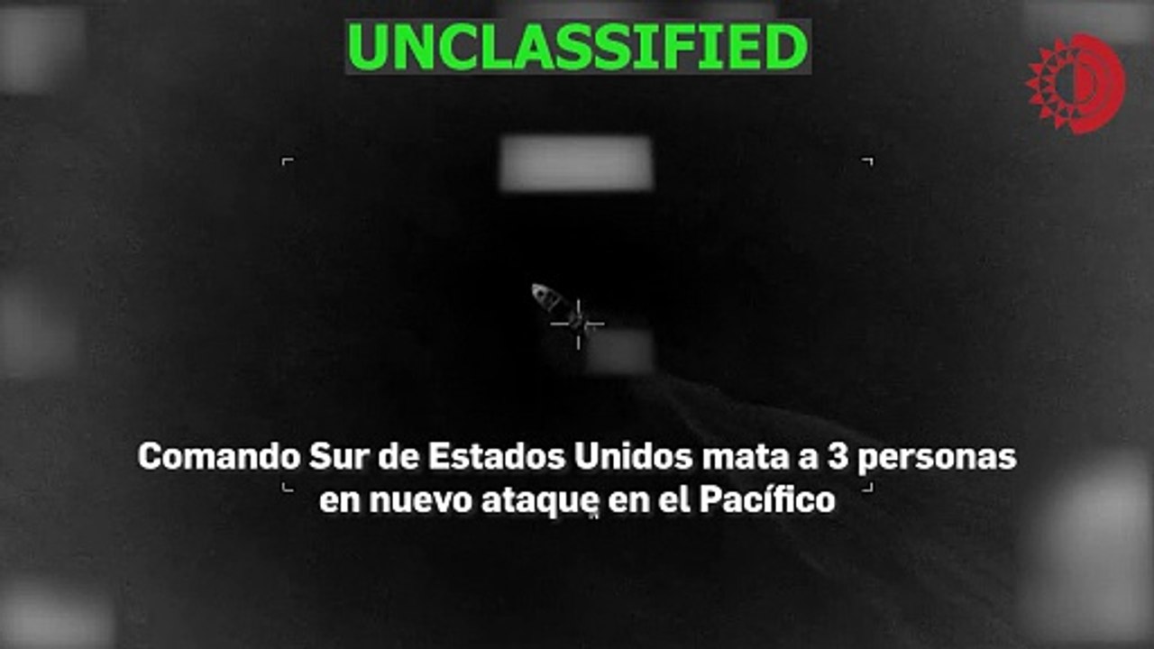 Nuevo ataque de EU contra 'narcolancha' deja tres muertos en el Pacífico