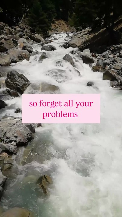 Nature healing: Powerful river and motivational life quote