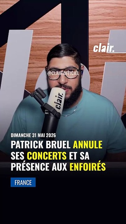 Patrick Bruel annule ses concerts et sa présence aux Enfoirés.   #patrickbruel #bruel #france