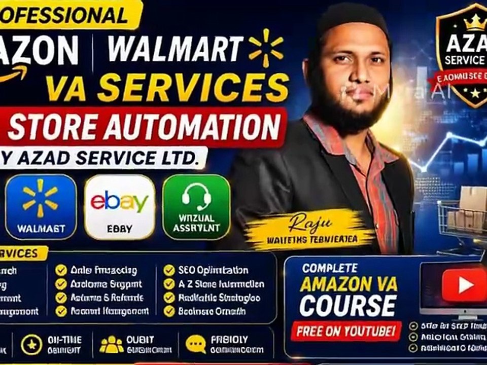 🔥 Full A-Z Amazon Store Management  Walmart Automation & eBay VA Services