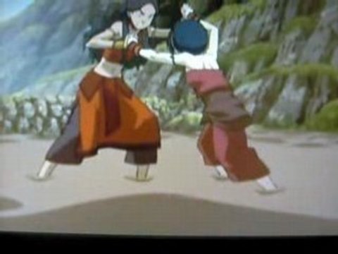 Combat De Katara And Toph avec Aang