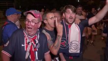 aficionados del PSG desatan una celebración masiva en Budapest tras conquistar la Champions League