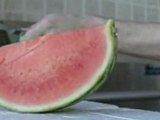 Watermelon Sliced with Knife - High Speed  Slow Motion-EX-F1