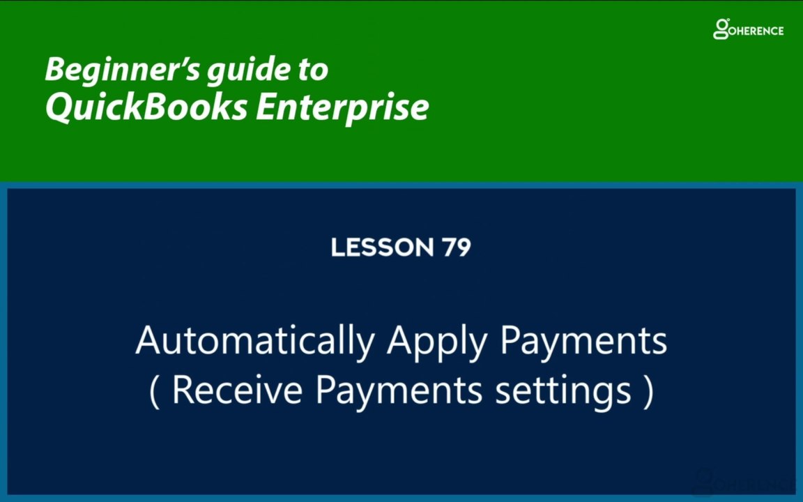 79 - Automatically Apply Payments ( Receive Payments settings )