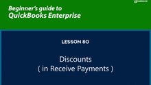 80 - Discounts ( in Receive Payments )