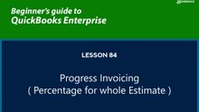84 - Progress invoicing: Percentage for entire Estimate