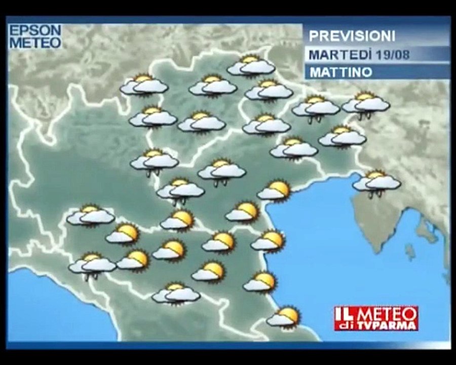 Previsioni meteo 19 agosto