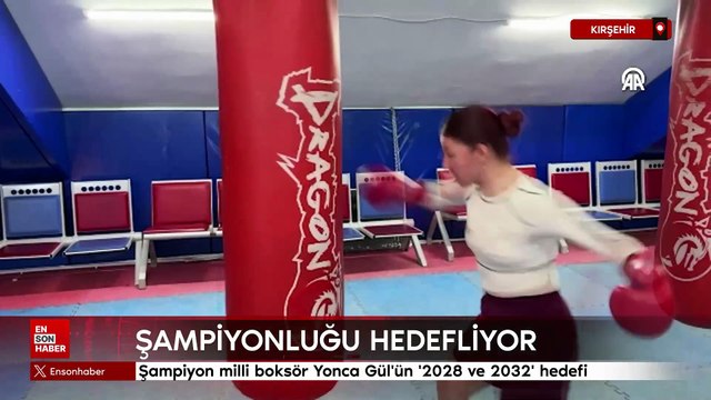 Kırşehir'de şampiyon milli boksör Yonca Gül'ün 2028 ve 2032 hedefi