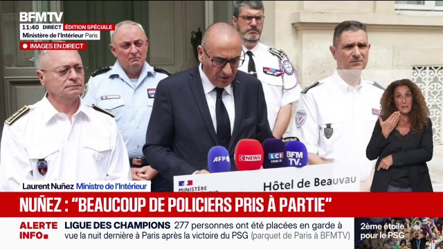 Victoire du PSG: Laurent Nuñez évoque 780 interpellations, dont 480 à Paris et 57 forces de l'ordre blessées