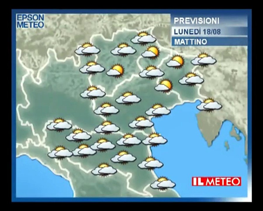 Meteo: le previsioni di lunedì 18 agosto