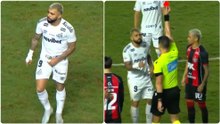 ¡Insólito! Gabigol es expulsado por agarrarse los genitales