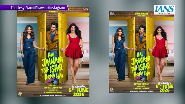 Varun Dhawan shares light-hearted moment with Mrunal Thakur and Pooja Hegde in Gujarat