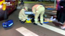 Jovem fica ferido após acidente entre moto elétrica e carro no Centro de Cascavel