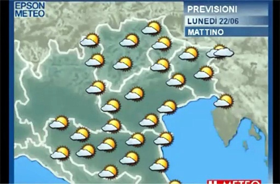 Previsioni meteo 22 giugno