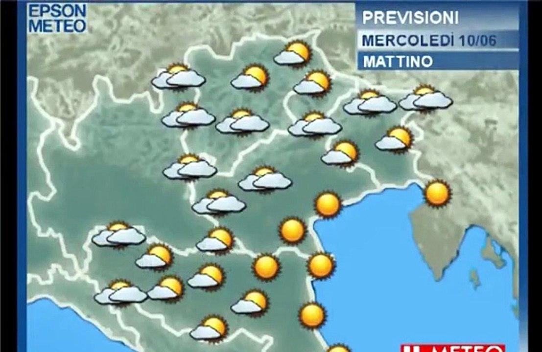 Previsioni meteo 10 giugno