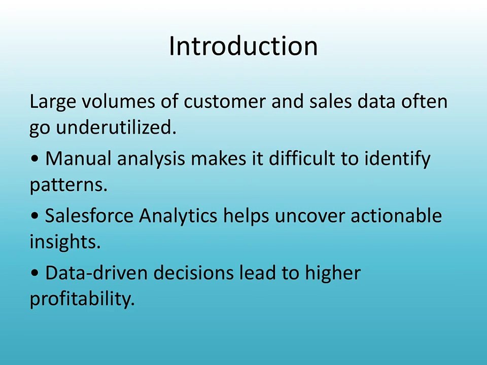Using Salesforce Data Analytics Hidden Revenue Opportunities