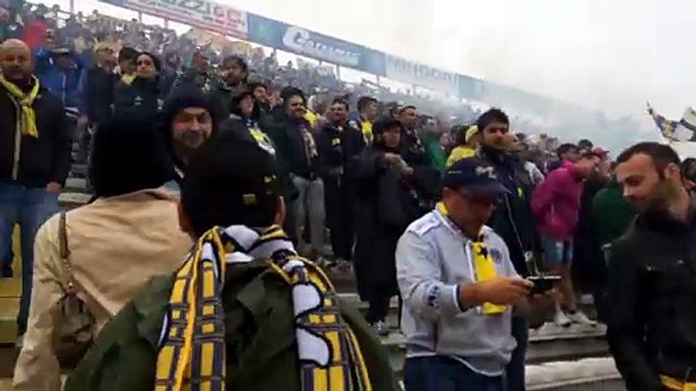 Parma-Villafranca: Lucarelli sotto la curva