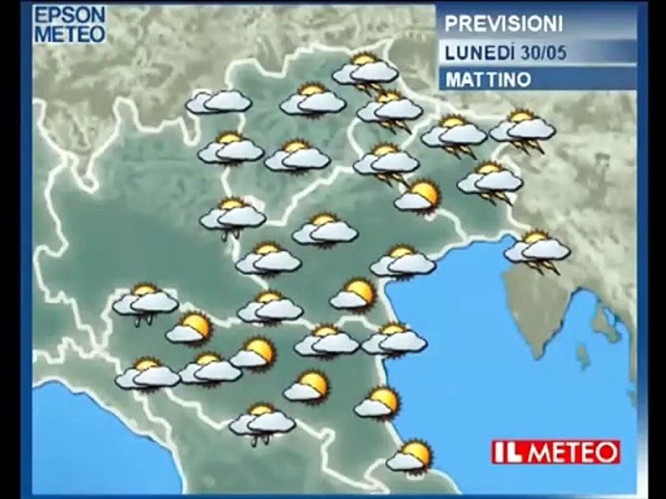 Il meteo del 30 maggio