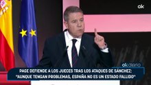 Page defiende a los jueces tras los ataques de Sánchez: "Aunque tengan problemas, España no es un Estado fallido"