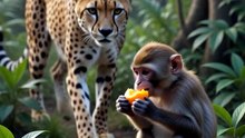 Cheetah and monkey