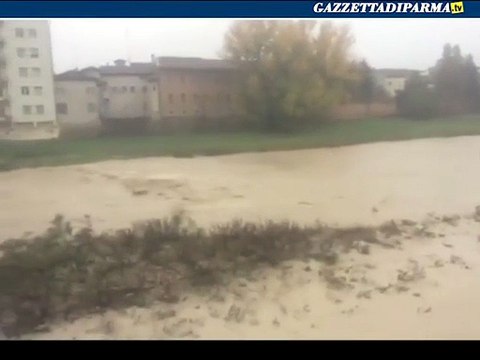 Parma, piccola voladora vista dal Ponte di Mezzo Video