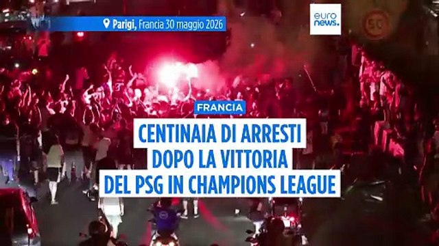 Parigi, la polizia arresta centinaia di manifestanti durante i festeggiamenti del PSG