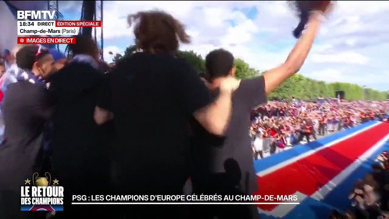 Victoire du PSG : Regardez le final au Champ de Mars avec le feu d'artifice