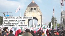 Sheinbaum conmemora su triunfo electoral en el Monumento a la Revolución