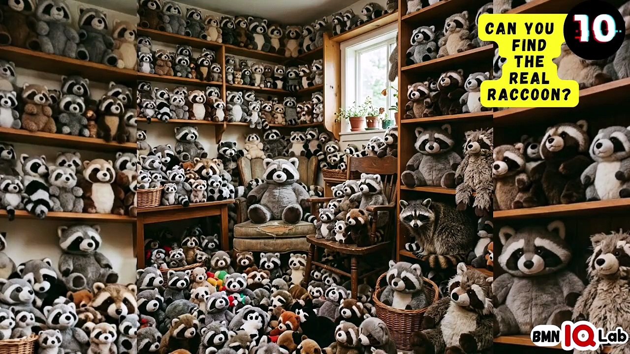 #YourEyesVsTheRaccoons 👀⚔️🦝 Can You Find the Real Raccoon? 🦝