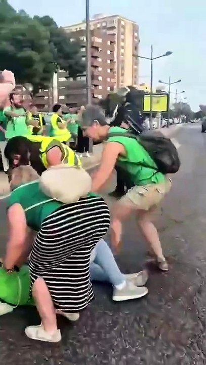 Agressió de la policia espanyola