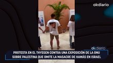 Protesta en el Thyssen contra una exposición de la ONU sobre Palestina que omite la masacre de Hamás en Israel