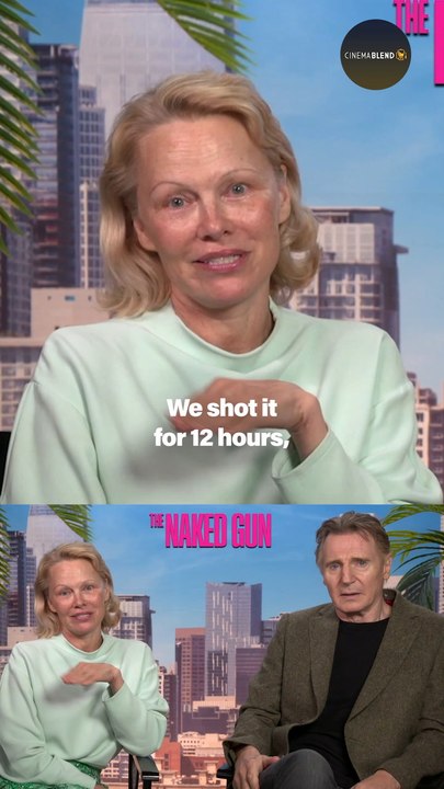 Pamela Anderson Tells Us How Long It Took To Shoot That Hilarious Scatting Scene From 'The Naked Gun,' And I Did Not See This Coming #shorts