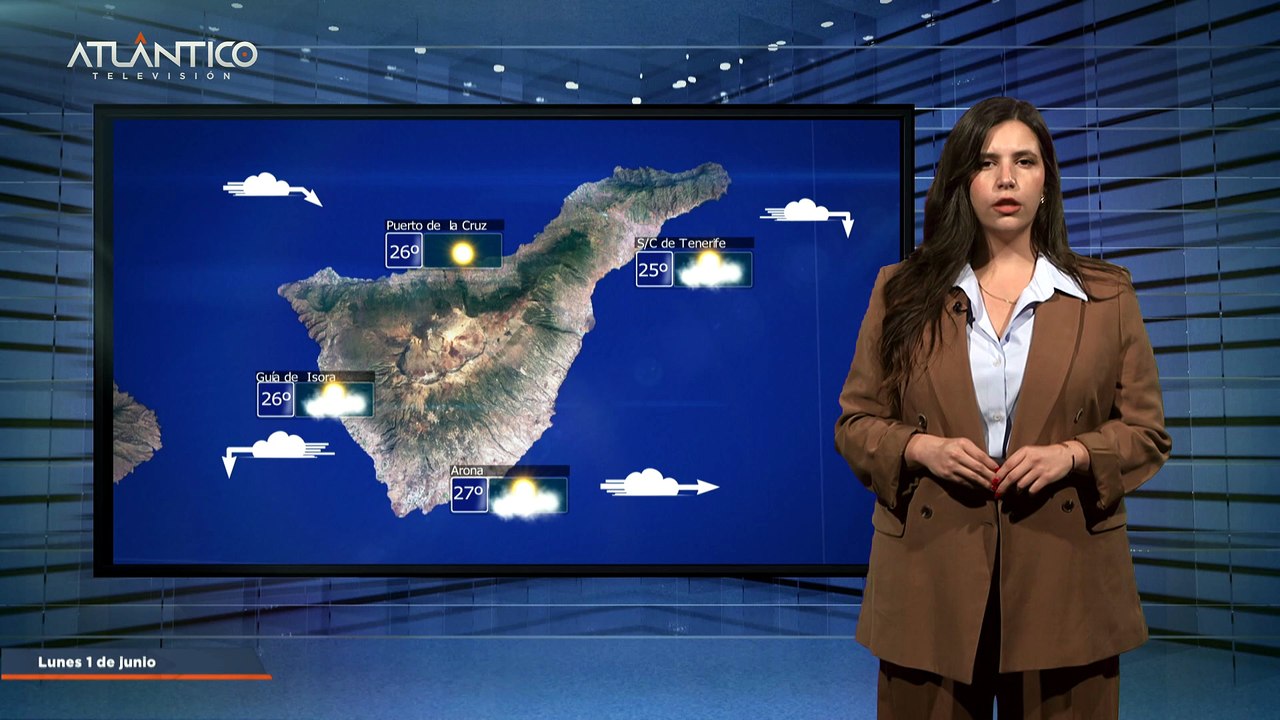 La previsión del tiempo en Canarias para el 1 de junio de 2026, en Atlántico Televisión.