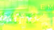 Arsenal parade Premier League trophy through streets