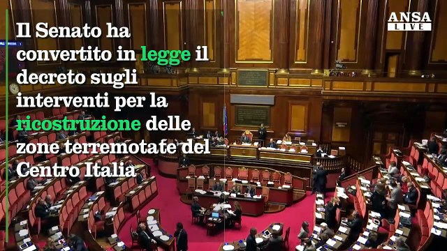 E' legge il decreto sisma, ecco le misure