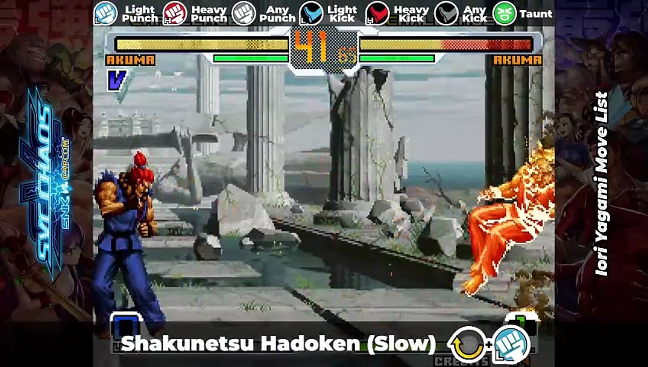 Akuma Move List - SVC Chaos: SNK vs. Capcom