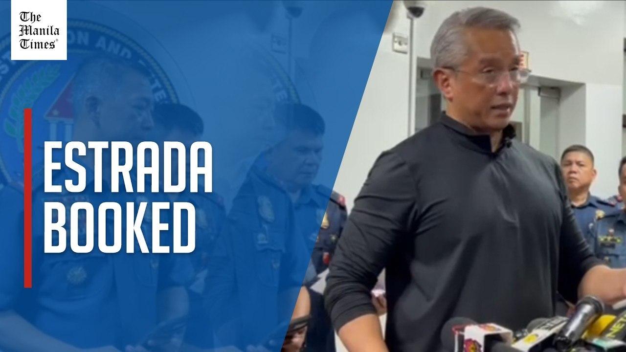 Estrada underwent booking procedures