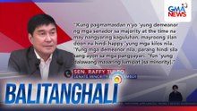Sen. Raffy Tulfo - 2 majority senators na tila hindi masaya sa mga pangyayari sa Senado, posibleng lumipat sa minority | Balitanghali