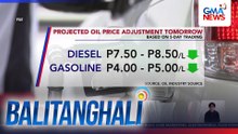 Projected oil price adjustment tomorrow (based on 5-day trading) | Balitanghali