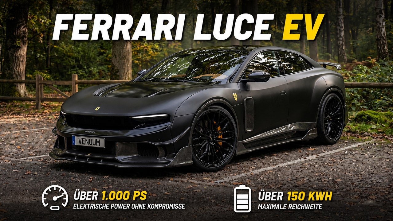 Ferrari Luce EV von Venuum: Radikale Designstudie aus Carbon