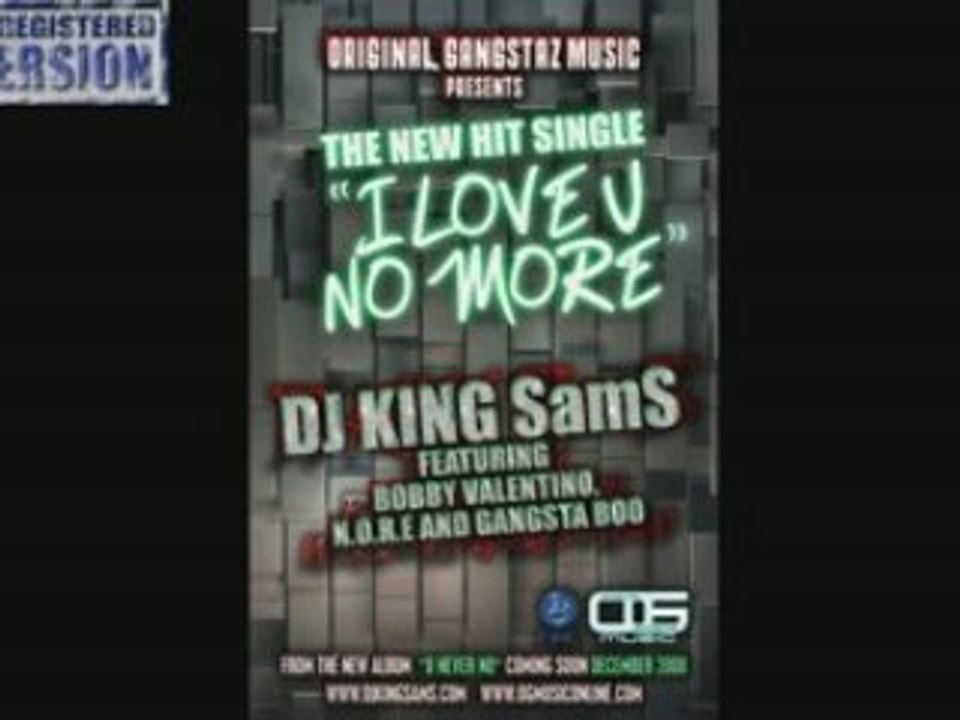 I LOVE U NO MORE - BOBBY VALENTINO DJ KING SAMS NORIEGA
